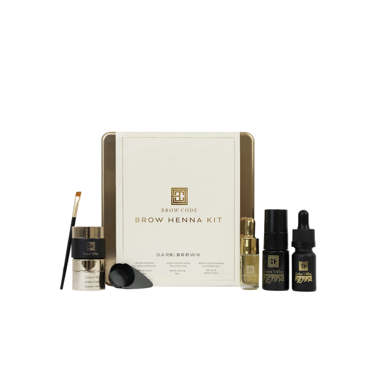 Henna Kit Color-Dark Brown on a white background