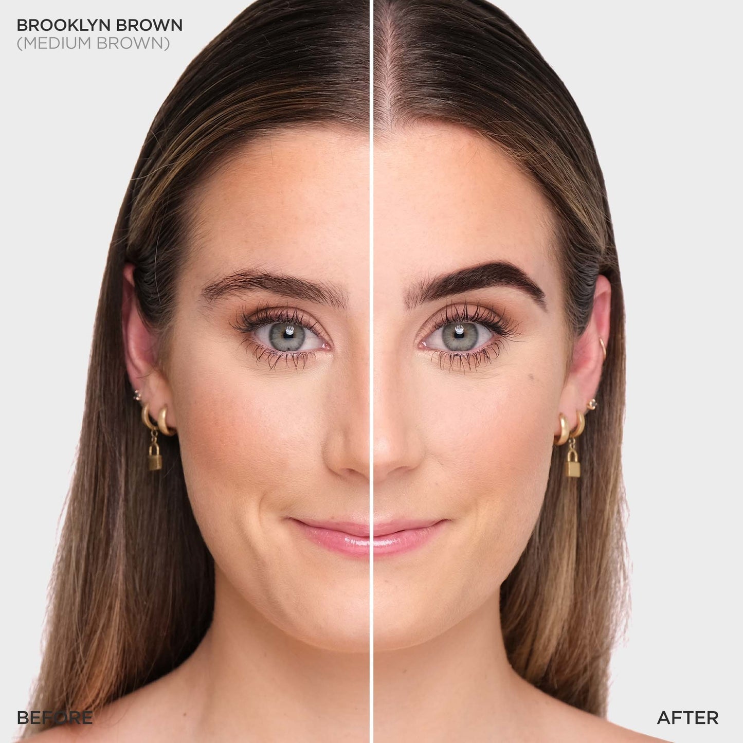 Before and after Color-Brooklyn Brown - Medium Brown
